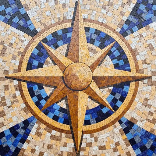 Compass Mosaic Art Rug Tile: A Timeless Guide to Style and Direction | Geometric Mosaics | iMosaicArt