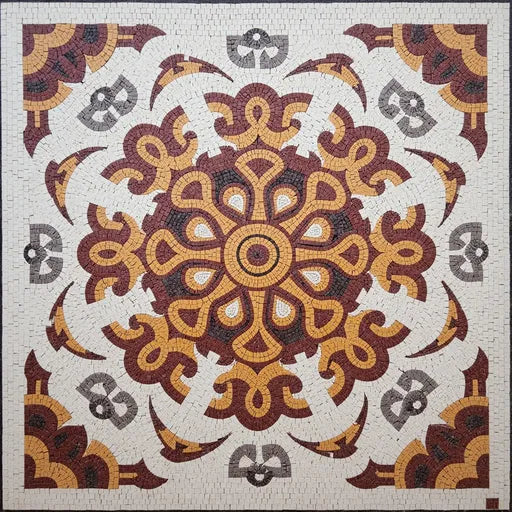 Abstract Geometric Mosaic Art Rug: Bold and Beautiful