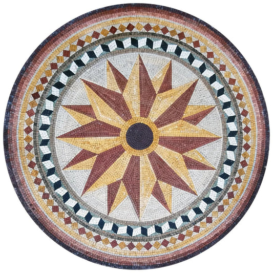 Triangular Geometric Mosaic Rug: Sharp and Striking | Geometric Mosaics | iMosaicArt