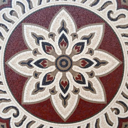 Byzantine Interlacing Circles Premium Mosaic Tile Art | Geometric Mosaics | iMosaicArt