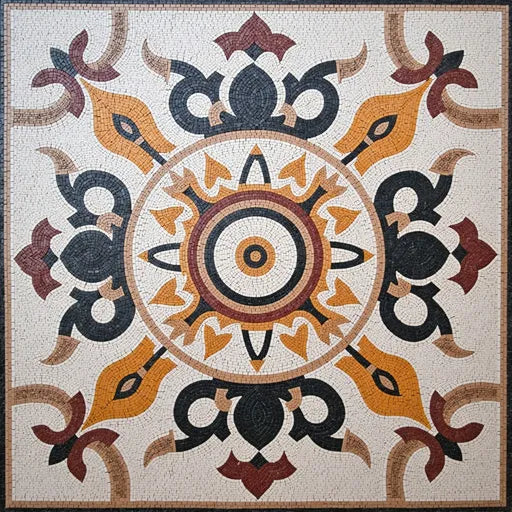 Exclusive Op Art Cube Pattern Premium  Tile Art Stone Mosaic Art