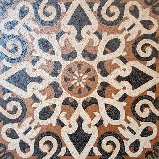 Luxury Moroccan Star Medallion Premium  Tile Art Stone Mosaic Art