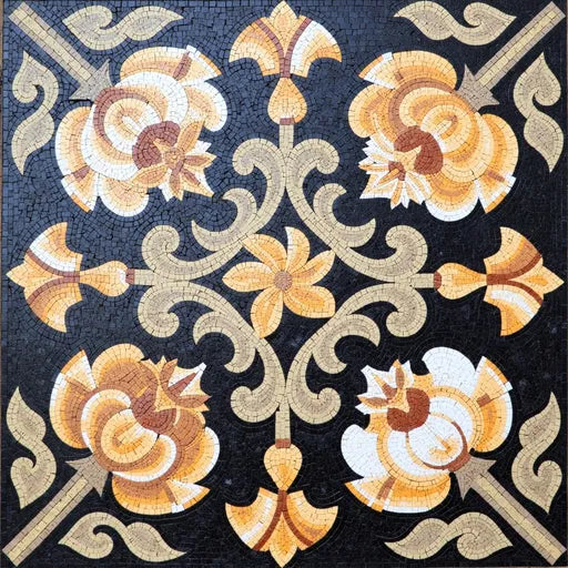 Bespoke Roman Labyrinth Design Premium  Tile Art Stone Mosaic Art