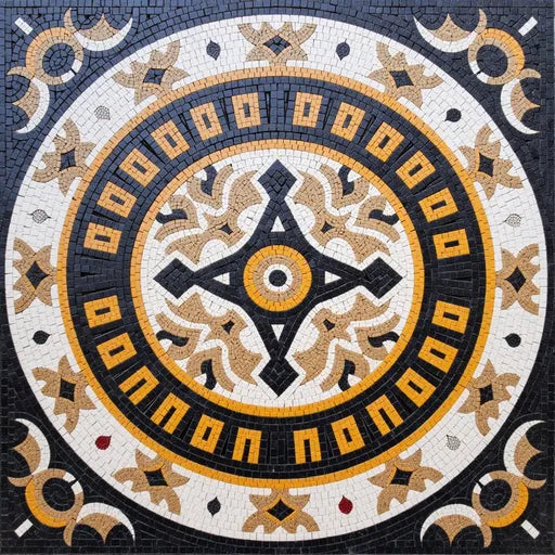 Elegant Roman Labyrinth Design Premium  Tile Art Stone Mosaic Art