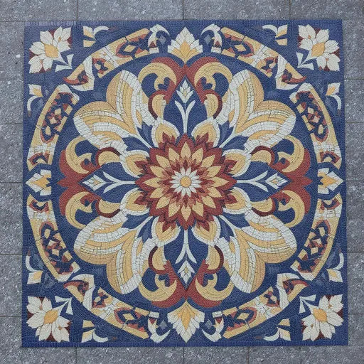 Luxury Op Art Cube Pattern Premium  Tile Art Stone Mosaic Art