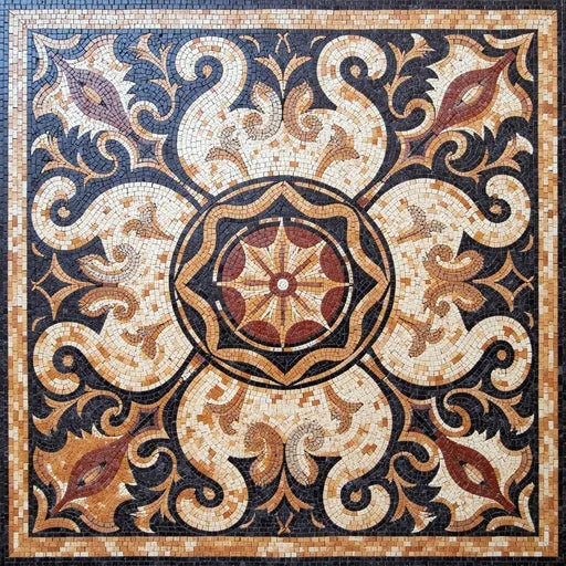 Signature Moroccan Star Medallion Premium  Tile Art Stone Mosaic Art