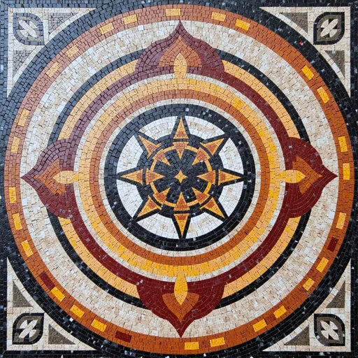 Mastercrafted Abstract Tessellation Grid Premium  Tile Art Stone Mosaic Art