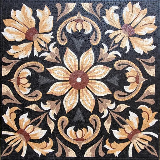 Elegant Moroccan Star Medallion Premium  Tile Art Stone Mosaic Art