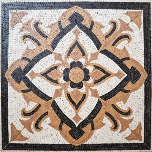 Bespoke Abstract Tessellation Grid Premium  Tile Art Stone Mosaic Art