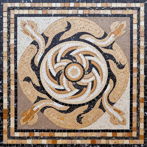 Moroccan Star Medallion Premium Mosaic Tile Art