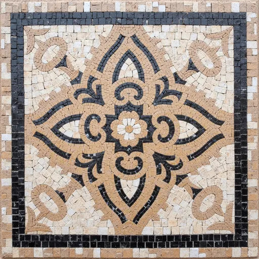 Roman Labyrinth Design Mosaic Art