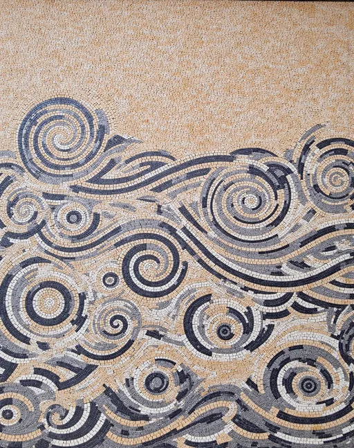 Waves Mosaic Art: A Fluid Expression of Nature