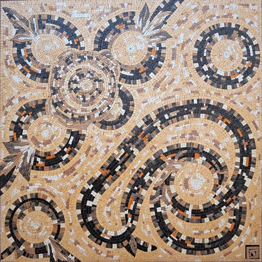 Earthy Swirls Abstract Mosaic