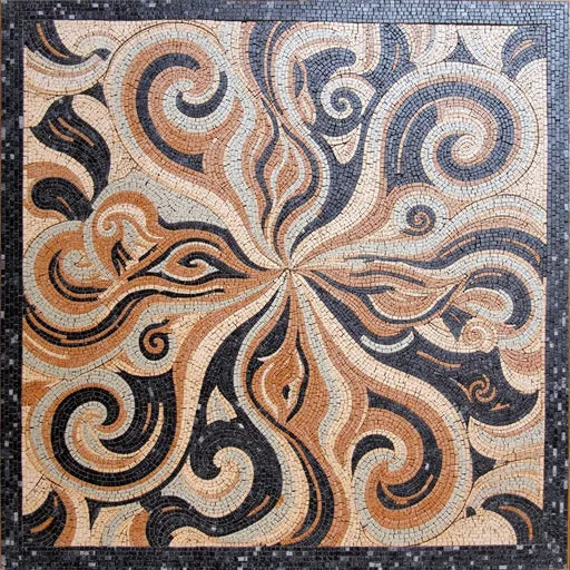 Cosmic Eye Abstract Swirl Mosaic