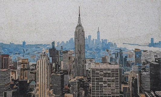 City Lights: Los Angeles Skyline Mosaic Art