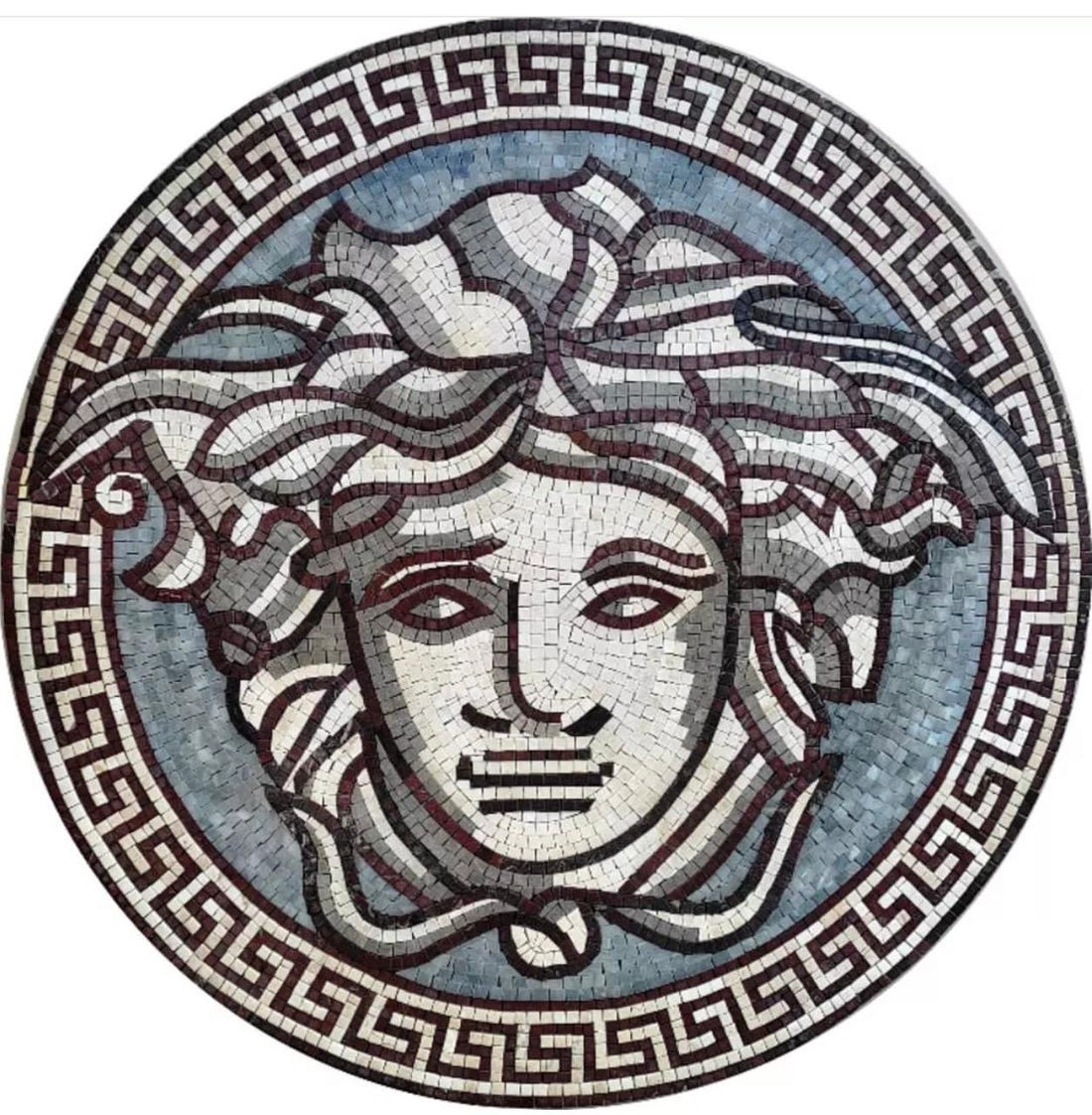 Medusa in Greek Mosaic Art Tile