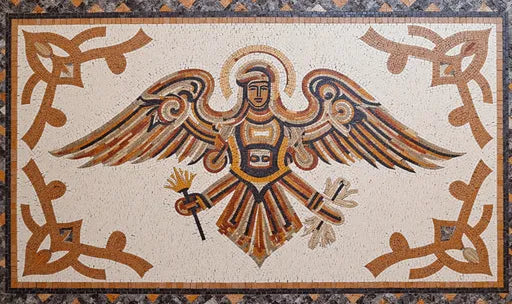 Roman Goddess Minerva Mosaic: Wisdom and Strength in Mosaic