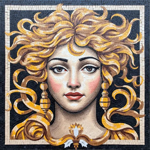 Medusa Mosaic Art: A Mythical Creation of Power and Beauty