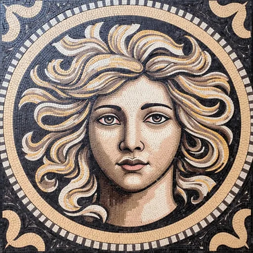 Roman Goddess of the Sea Mosaic - Neptune's Wife | Roman Mosaics | iMosaicArt
