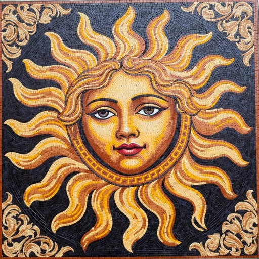 Roman Bacchus/Dionysus Mosaic - God of Wine and Ecstasy | Roman Mosaics | iMosaicArt