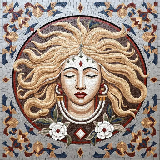 Roman Emperor Portrait Mosaic - Imperial Bust | Roman Mosaics | iMosaicArt