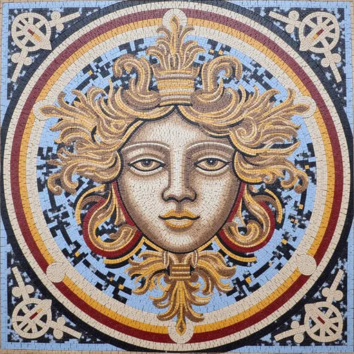 Roman Emperor Marcus Aurelius Portrait Mosaic | Roman Mosaics | iMosaicArt