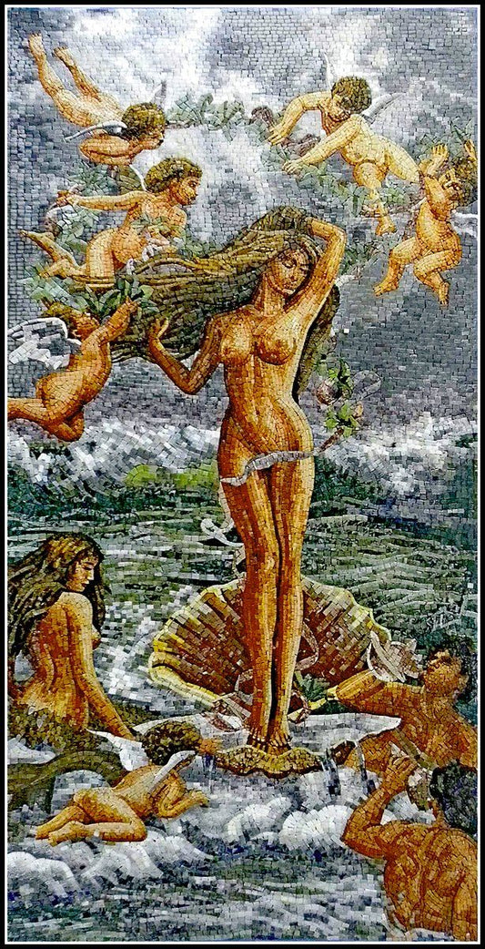 Mosaic Reproduction of Bouguereau's Birth of Venus