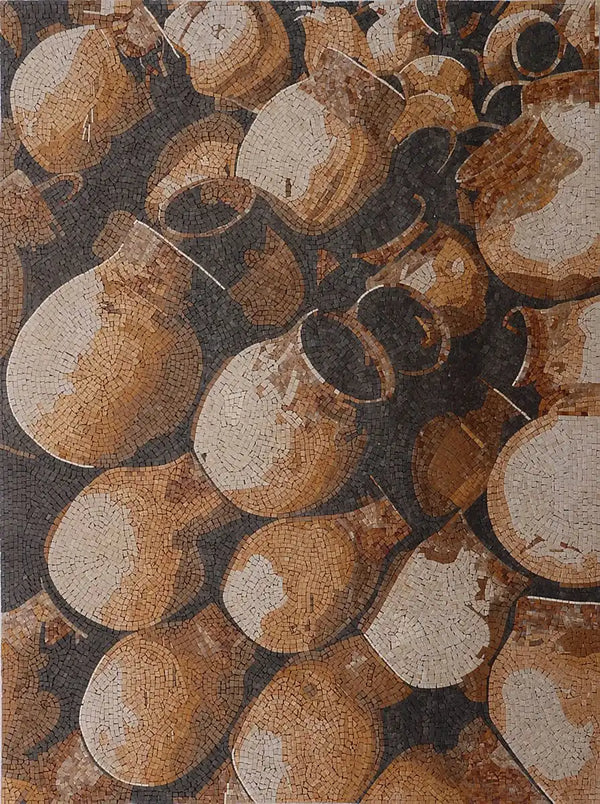 Earthen Elegance: Traditional Pottery Mosaic