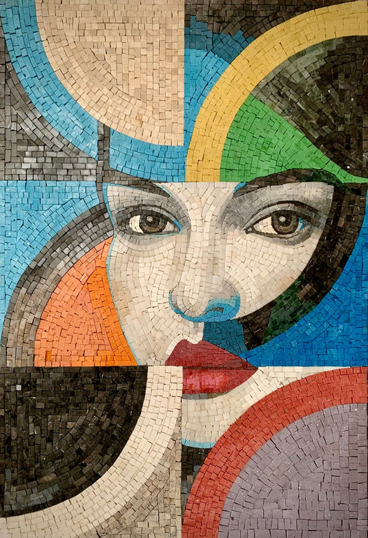 Mosaic Portrait - Beautiful Women Face