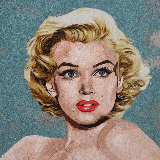 Marilyn Monroe Mosaic Reproduction - Glass Art