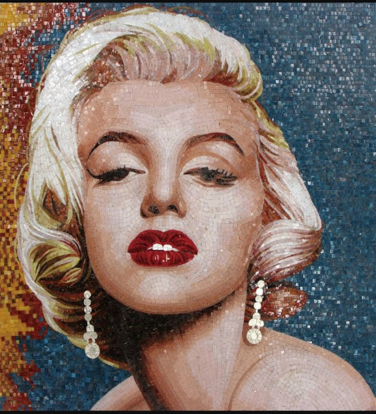 Mosaic Tile Art - Famous Marilyn Monroe in Glass