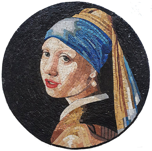 The Mosaic Pearl Earring: A Timeless Masterpiece | Portrait Mosaics | iMosaicArt
