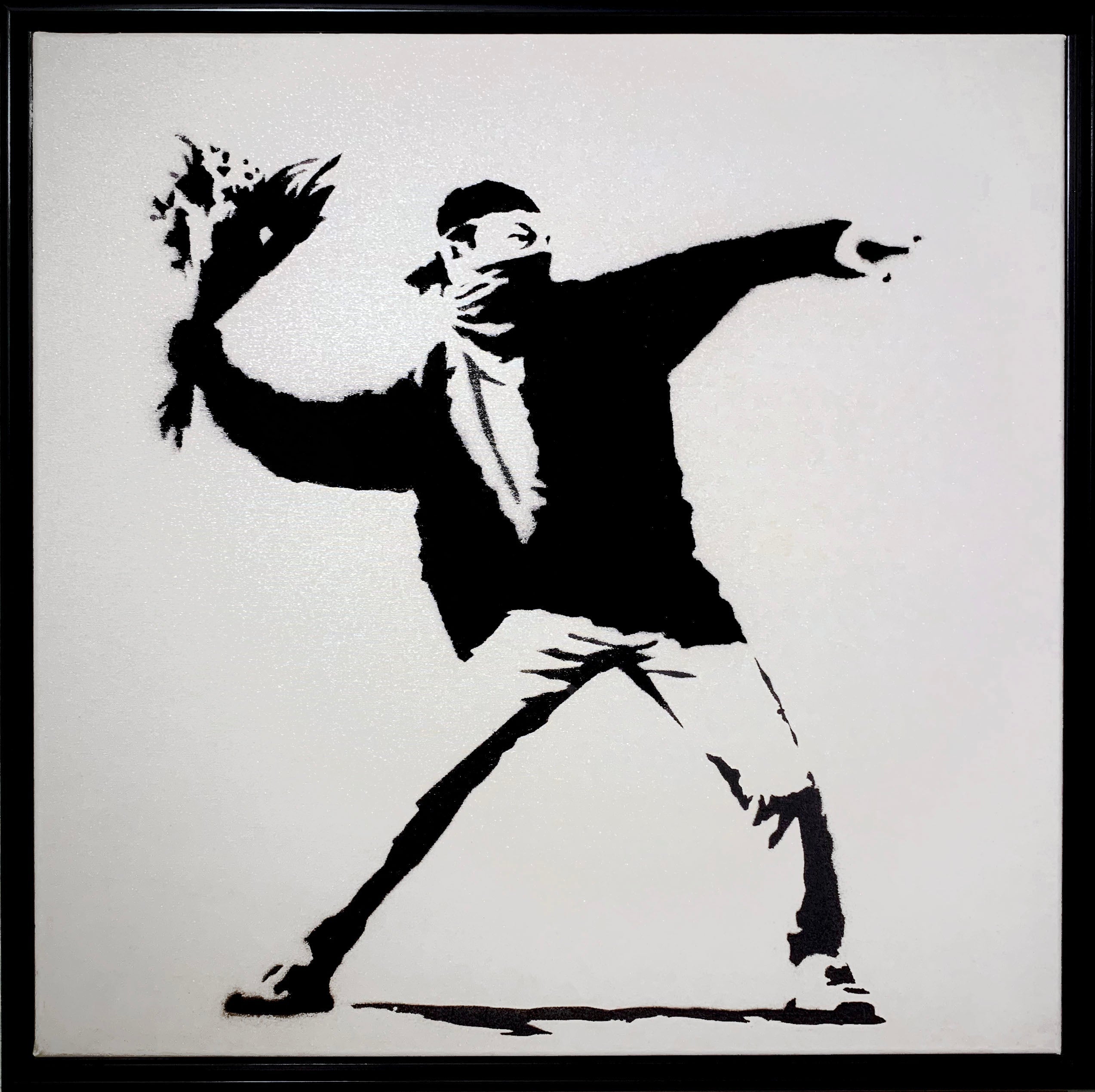 Flower by Banksy Mosaic: A Bold Fusion of Street Art and Mosaic Craft | Portrait Mosaics | iMosaicArt
