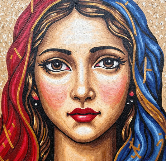 Portrait of a Woman Art: A Captivating Expression of Grace and Beauty | Portrait Mosaics | iMosaicArt