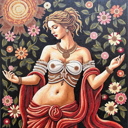 High-Quality Handmade Mosaic Art: Portrait of a Woman