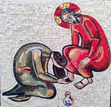 Jesus Mosaic Art: A Sacred Portrait of Divine Love and Compassion | Religious Mosaics | iMosaicArt