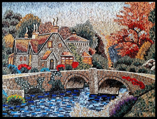 Autumn Forest Landscape Mosaic: The Beauty of Fall Colors | Landscape Mosaics | iMosaicArt
