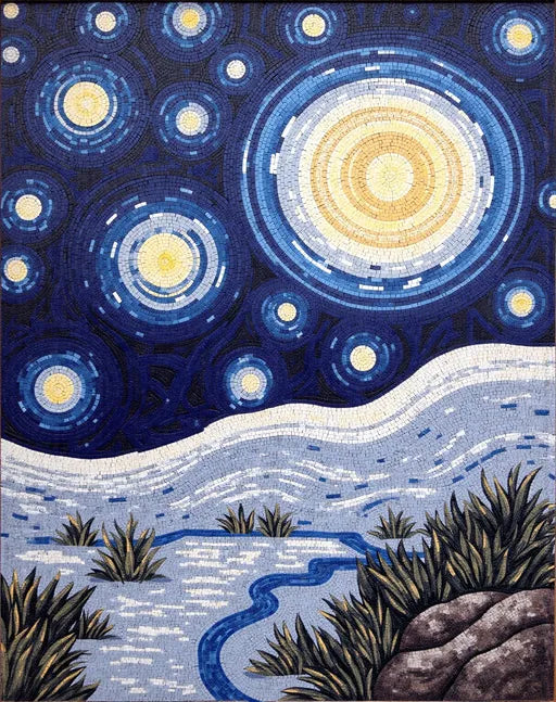 River Delta Landscape Mosaic: Where Land Meets Water | Landscape Mosaics | iMosaicArt