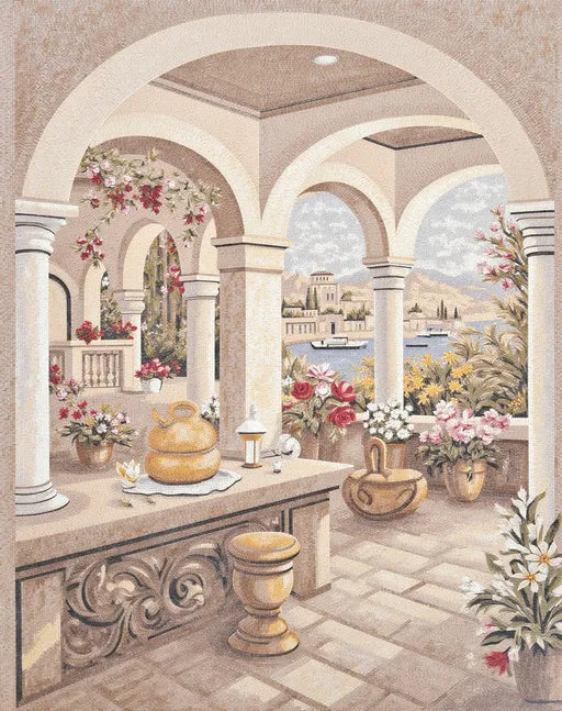 Countryside Farm Landscape Mosaic: Simple Beauty of Rural Life