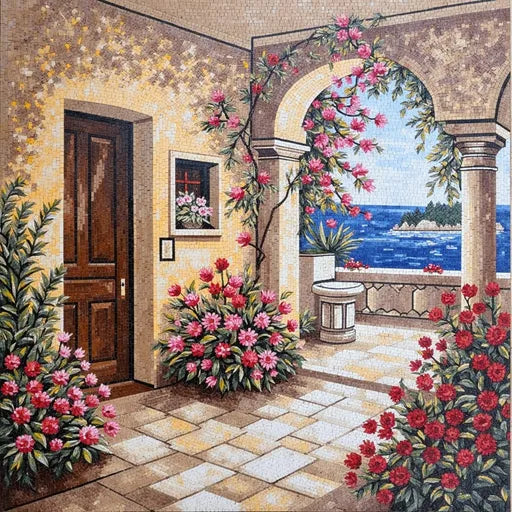 Premium Venetian Canal View Premium  Tile Art Stone Mosaic Art