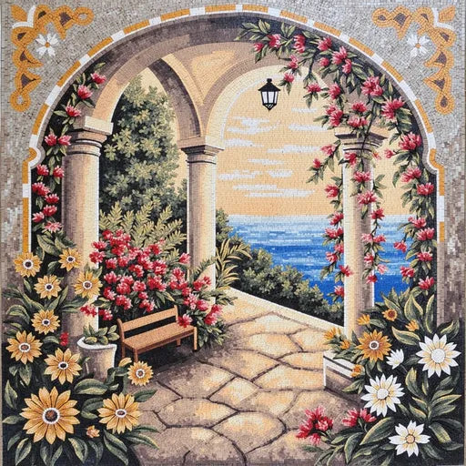 Timeless Venetian Canal View Premium  Tile Art Stone Mosaic Art