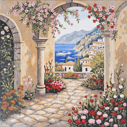 Forest Stream in Autumn Mosaic Art | Landscape Mosaics | iMosaicArt