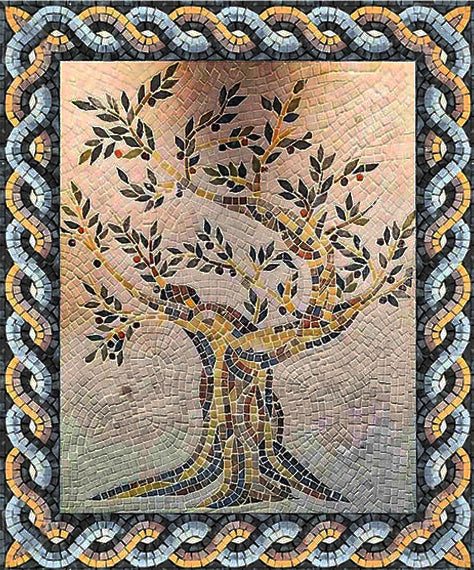 Framed Mosaic Artwork - Tree Designful