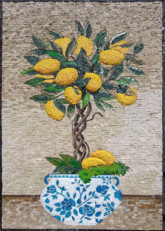 Lemon Tree - A Fresh and Vibrant Mosaic Design | Tree Mosaics | iMosaicArt