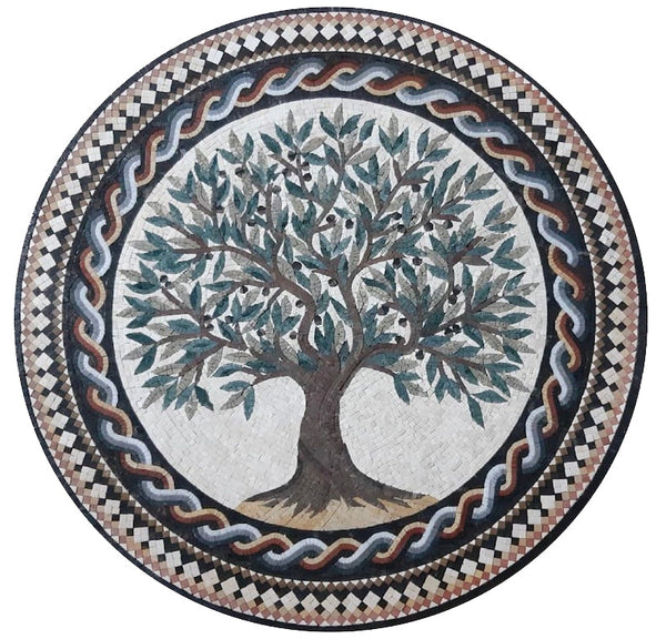 Oak Tree Mosaic Rug: Strength and Majesty in Nature