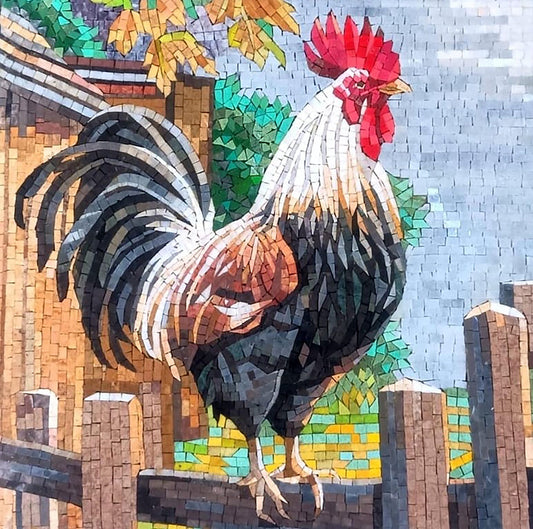 Rooster Mosaic- Mosaic Tile Art