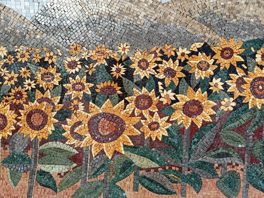 Abstract Flower Mosaic: A Unique Twist on Floral Art | Flower Mosaics | iMosaicArt