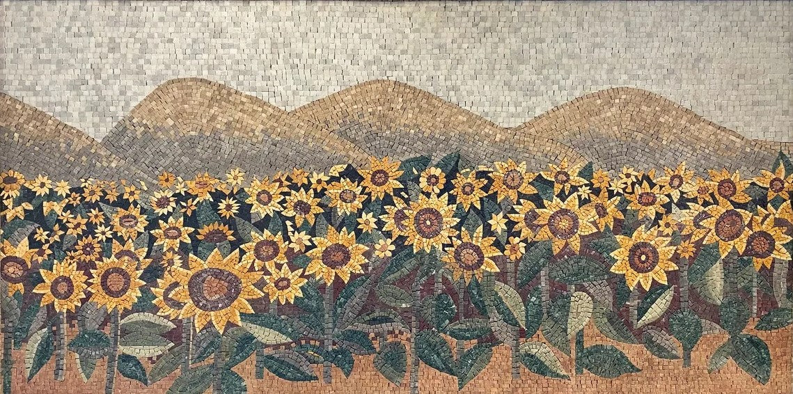 Whimsical Flower Mosaic: A Delightful Piece for Any Room | Flower Mosaics | iMosaicArt