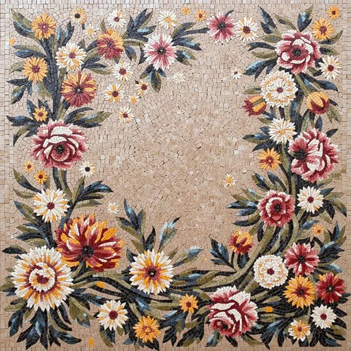 Flower Mosaic Wall Art: A Beautiful and Unique Addition | Flower Mosaics | iMosaicArt