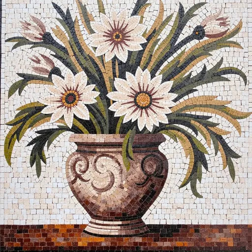 Modern Floral Mosaic: A Contemporary Take on Nature | Flower Mosaics | iMosaicArt